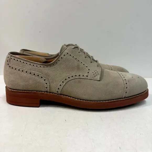 NWOT Crockett & Jones x Ralph Lauren Suede Cap Toe Brogue Made in England 10.5 D